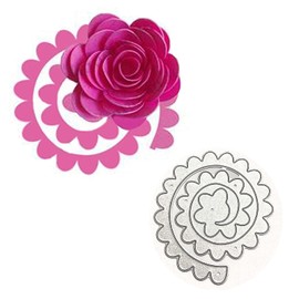 XMYXCRAFT 3D Spiral Flower Metal Die Cuts,3D Flower Garland Wedding Cutting Dies Cut Stencils for DIY Scrapbooking Photo Decorative Embossing Paper Dies for Scrapbooking Card Making