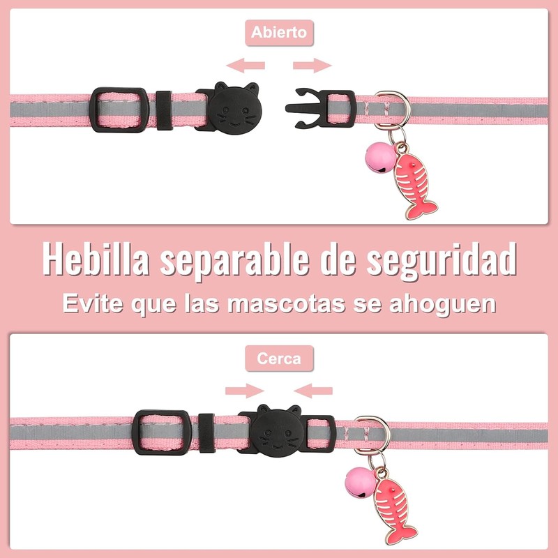 Diyife 2 Pzs Collar para Gatos para AirTag, con Hebilla