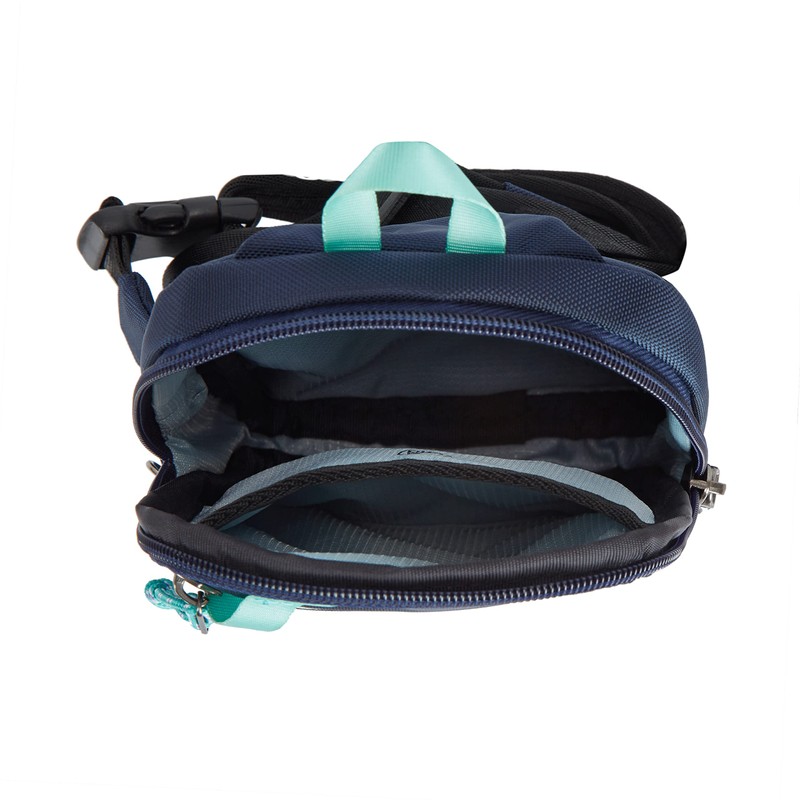Travelon Greenlander - Correa compacta antirrobo sostenible, Azul Galaxia, 5"W