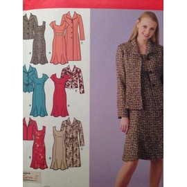 Simplicity Karen Z Pattern 4014 Women's Unlined Coat, Jacket and Lined Dress Sizes 10-12-14-16-18