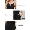 OUGES Women's Summer Jumpsuit Sleeveless Jumpsuit Long Trouser Suit Playsuit