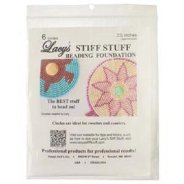 Lacy's Stiff Styff Beading Foundation Lacy's Stiff Stuff Premium Craft Medium - Six 3.5" diameter Circles, Black