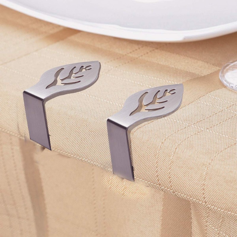 WedDecor Table Cloth Clips, 12 Pack Stainless Steel & Adjustable