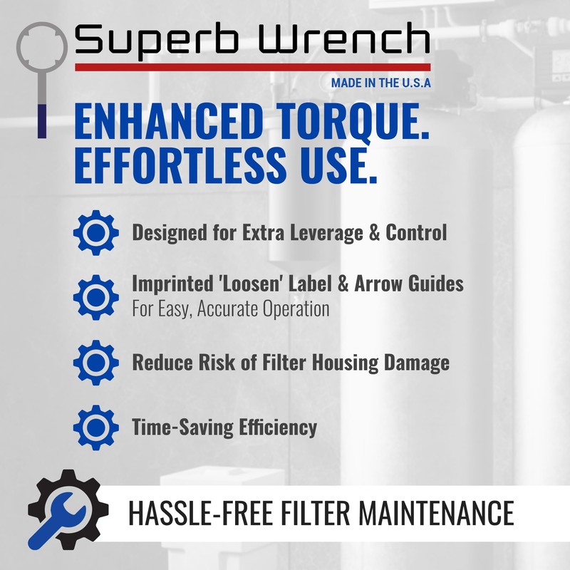 Superb Wrench SPBW-18 Heavy Duty Metal Water Filter Housing Wrench