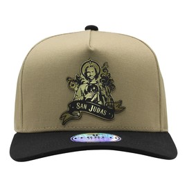 Ferreti Culiacan Saint Jude Khaky Snapback Hats for Men - Premium Men's Hats & Caps, Khaky Baseball Cap for Men and Women, Gorra para Hombre - Adjustable Size