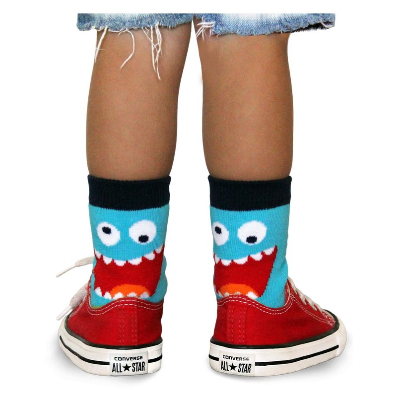 Jefferies Socks Little Boy's Monster Pattern Crew Socks 6 Pair