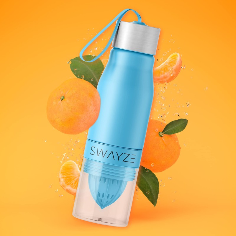Water Bottle Fruit Infuser, BPA Free, Infusion Section, Fruit Squeezer
