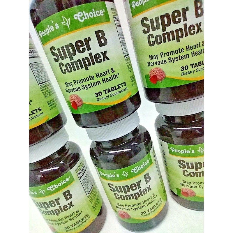 People's Choice 6X ($3.83) Super B Complex 30 Tablets Vitamin