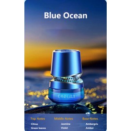 Smart Car Air Freshener with LED Lights & USB Auto On/Off, 150ml Refillable Oil, Silent Turbo Rotation (haiyang)