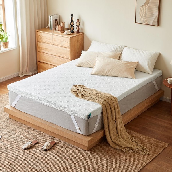 LINSY 3 Inch Twin XL Size Mattress Topper, Gel Memory