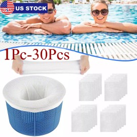 Unbranded 1-30 Packs Pool Skimmer Socks Filter Replacement Savers for Basket Swimming Pool - 10PCS