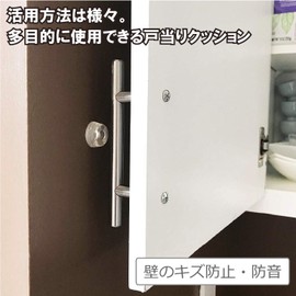 ColorfylCoco Doorstop Cushion, Rubber Toe Cover, Large, Round Set, Diameter 0.9 x Height 0.4 inches (22 mm) x Height 0.4 inches (10 mm), Transparent, Clear, Large, Soft Cushion, Anti-Slip (Set of 8)