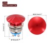 METALLIXITY 2PCS 3A 19MM 3/4" Momentary Mushroom Head Push Button