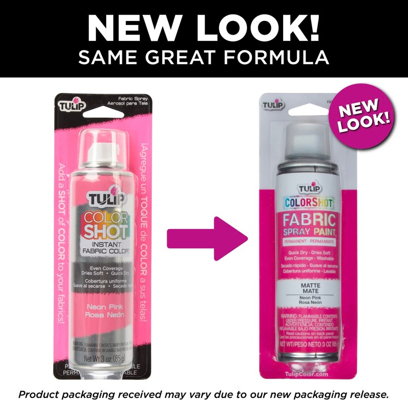 Tulip ColorShot Instant Spray Fabric Color 3oz. Neon Pink