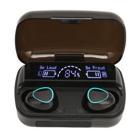 Kabellose Earbuds, Noise Cancelling, IPX7 Waterproof, Stereo Bass BT Earphone, dual Geräuschunterdrückung, mit 3000 mAh Ladecase, LED Anzeige, für Sport, Driving