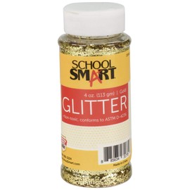 School Smart Craft Glitter, 4 Ounce Jar, Gold