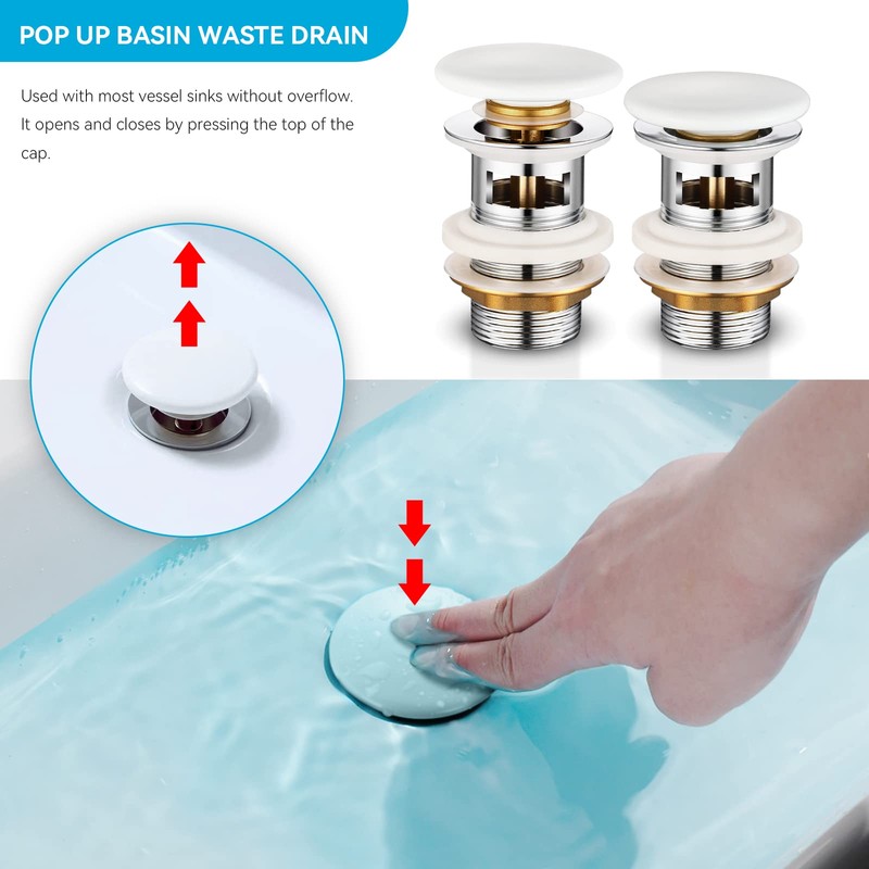 OTOmitra Universal Drain Fitting for Sink & Washbasin, Drain Valve