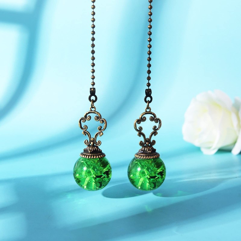 Ceiling Fan Pull Chain, Decorative Crstal Fan Pull Chain Extension,