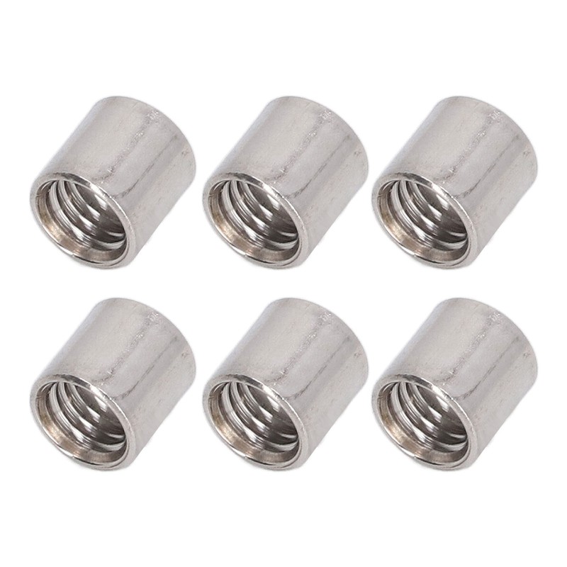 50Pcs Coupling Nut Round 304 Stainless Steel Rod Connector Nut
