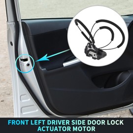 A ABSOPRO Ersetzung des vorderen linken Fahrerseitigen elektrischen Türschloss-Aktuator-Motors mit Kabel für Nissan Titan 2004-2005 Extended Cab Pickup 805017S200 Schwarz