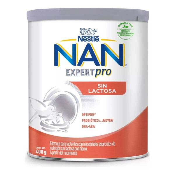 Leche de fórmula en polvo Nan Sin Lactosa en lata
