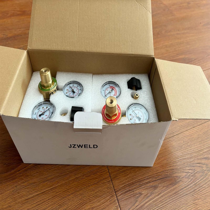 JZWELD Oxygen Acetylene Regulator Set, Welding Cutting Torch Regulators Oxygen