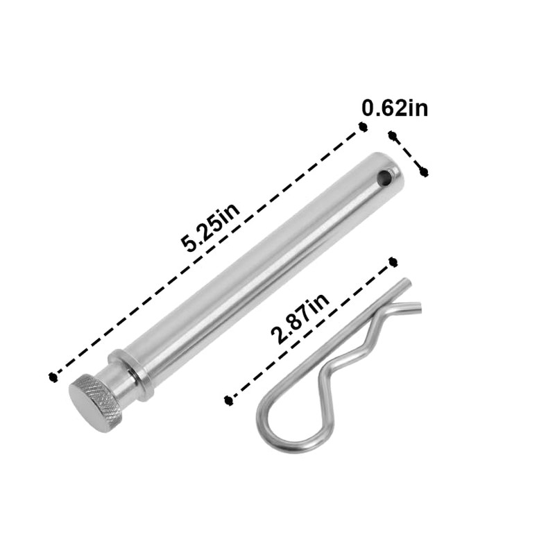 TS35010 Stainless Steel Trailer Hitch Pin and Clip for B&W