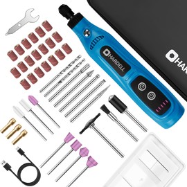 HARDELL Mini Cordless Rotary Tool, 3.7V Rotary Tool Kit with 43 accessoires, Multi-Purpose Power Rotary Tool, 5-Speed and Type-C Charging for DIY Project, Sanding, Engraving, Grinding, Polishing