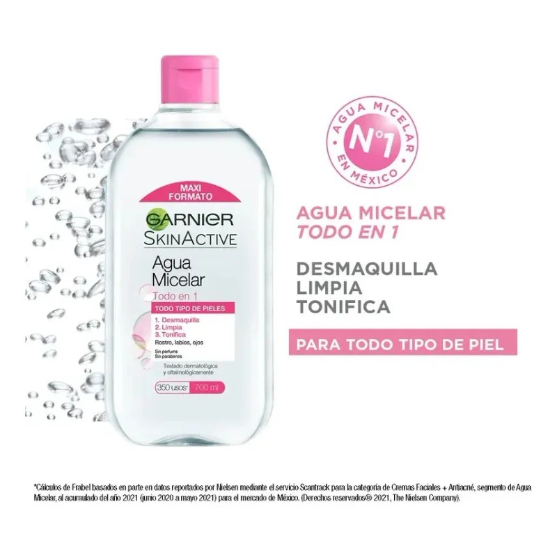 Agua Micelar Skin Active Todo Tipo Piel 700ml Garnier