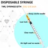 1ml Syringes with Needles 25G 5/8 inch, Lab Sample Injection