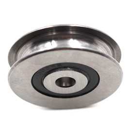 Chiloskit 8mm/0.3" 400KG Stainless Steel Deep U Groove Ball Bearings Pulley Metal Pulley Wheel Bearings Wheel Wire Rope Pulley for Lifting Guide,Inner Dia (50mm)