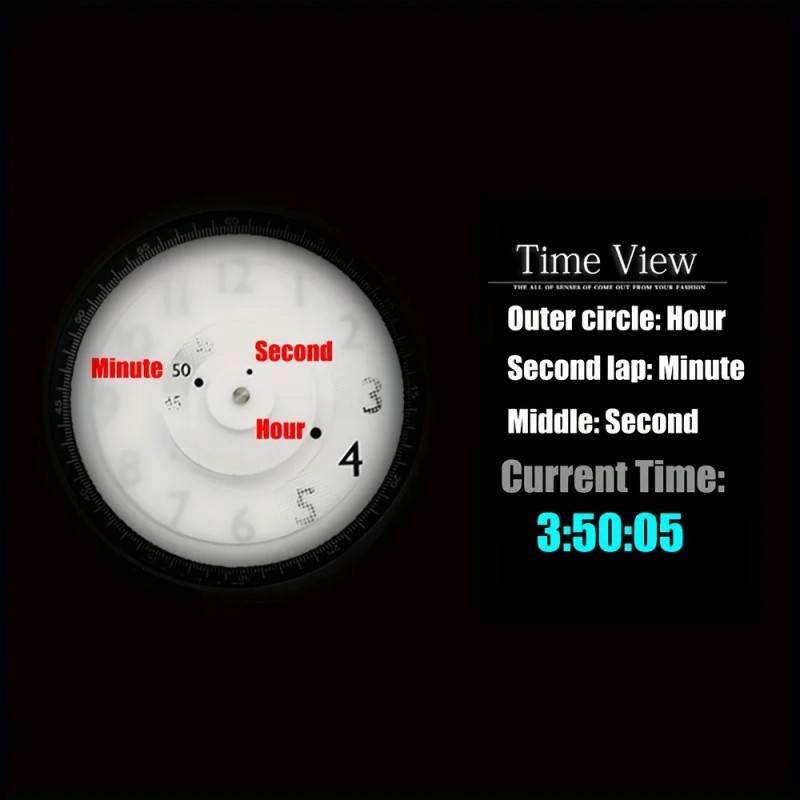 Sports Style Quartz Watch, Creative Design, Round Dial, Electronic Movement,