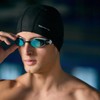 WATERTIMEスイムキャップ大人用ユニシスシリコンコーティングヘアケア高保湿快適伸縮プール紫外線カット (紫)