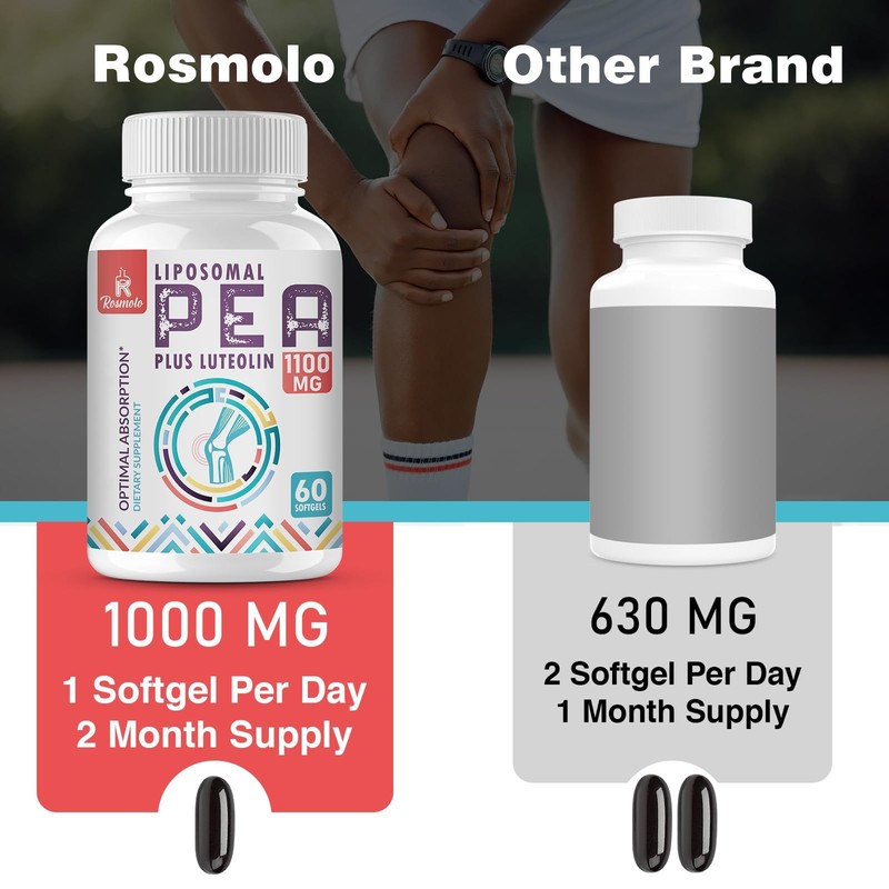 Liposomal Palmitoylethanolamide 1000 mg + Luteolin 100 mg, Micronized Pea