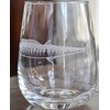 Wahoo Fish Engraved Stemless Wine Glasses (Set of 2)