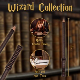 Wand Pencils Wizard Party Supplies, Magic Theme Birthday Goody Bag Filler Favors for Teen Kids Tween Boys Girls School Rewards Gift 24 Pack