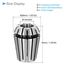 CoCud Spring Collet Chuck ER-25 Spring Collet 13mm Clamping Diameter 40Cr Steel Convenient Disassembly Chuck - (Application: C NC Engraving Machine)