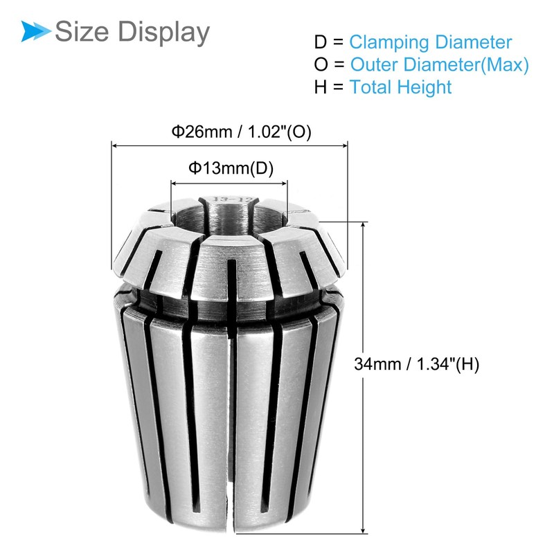 CoCud Spring Collet Chuck ER-25 Spring Collet 13mm Clamping Diameter