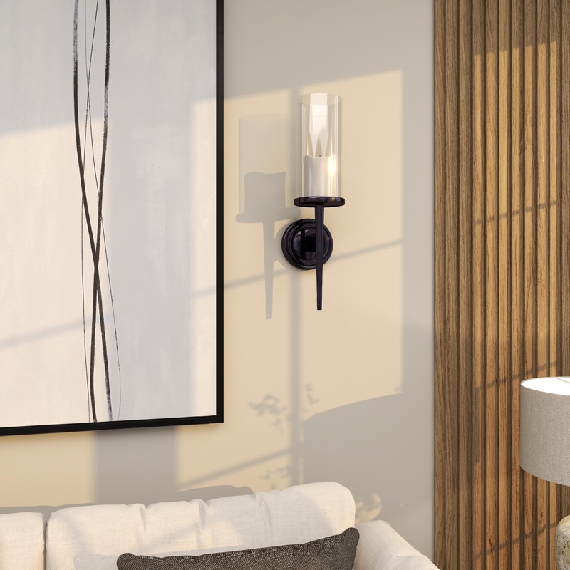 Deco 79 Aluminum Metal Wall Sconce Single Candle, 6" x