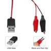 8PCS USB to Alligator Clip Adapter Cable Male USB to