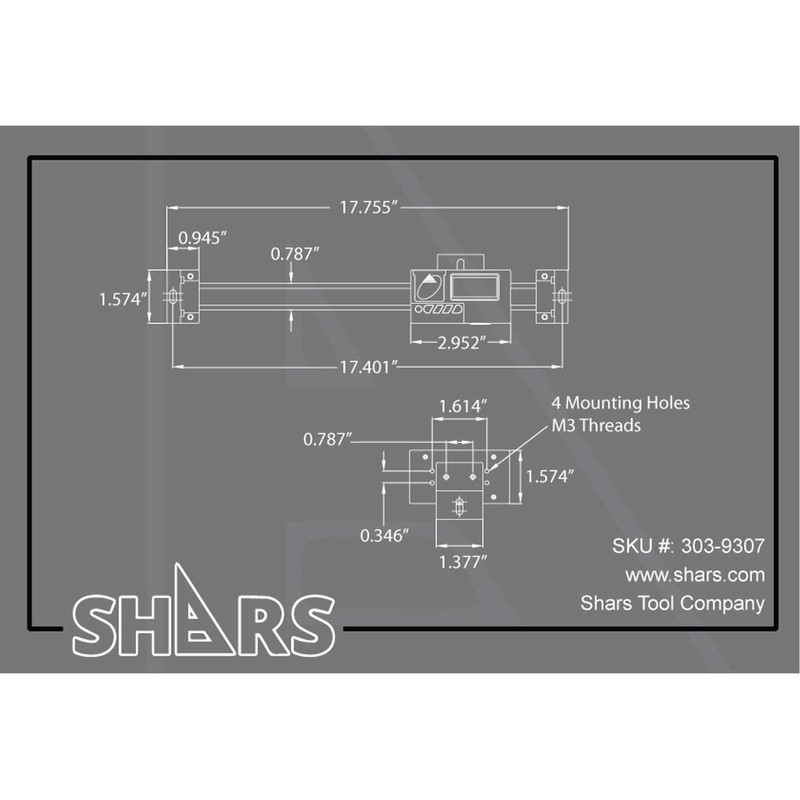 Shars 12"/300mm Horizontal Electronic Digital DRO Large LCD readout Machine