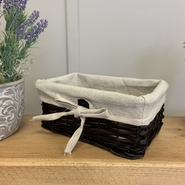 Arthur Cameron Extra Small Natural Wicker Shelf Basket Trays (Light Grey)