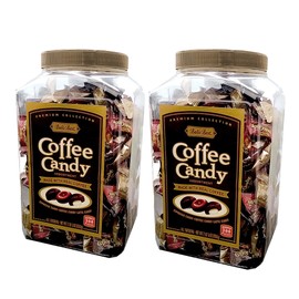 Bali's Best Coffee Candy Assortment, 285 Pieces, 2.2 Lb Jar (Pack of 2), Original, Espresso & Café Latte Individually Wrapped Hard Candies, Made with Real Sumatran Coffee, Halal
