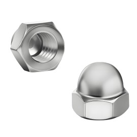 MejaRizon Pack of 25 Acorn Nuts M5 Stainless Steel Cap Nuts, DIN 1587, Cap Nuts DIN1587 High Shape A2 V2A Hexagonal Cap Nuts, Stainless Steel Cap Nuts for Screws Threaded Rods & Threaded Bolts