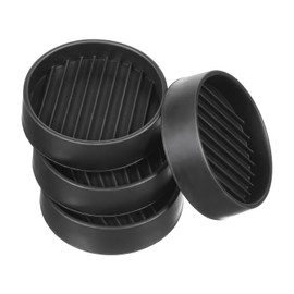 simarro Rubber Furniture Pads Non-Slip, 4 Pack 2" Black Round Furniture Caster Cups Furniture Leg Protectors Anti-Slip Gripper Bed Stopper Floor Protectors with Grip for Couch Chair Feet Bed Stoppers