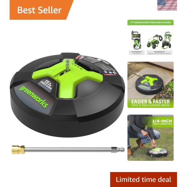 Unbranded Efficient 15-Inch Green Surface Cleaner Compatible with Pressure Washers