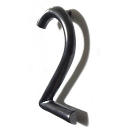 NACH Floating House Numbers, 5 inch Aluminum Gunmetal Black House Numbers for Outside - Number 2, Rounded Door Numbers with Mounting Hardware - Ships from Canada