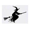 'Witch On Broomstick' Temporary Tattoo - Water Resistant, Skin-Safe, Non-Toxic