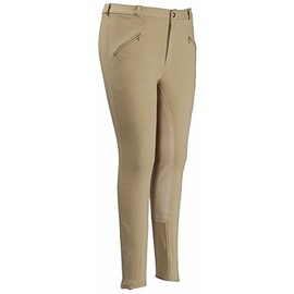 TuffRider Men's Regular Cotton Full Seat Breech, Light Tan, 36