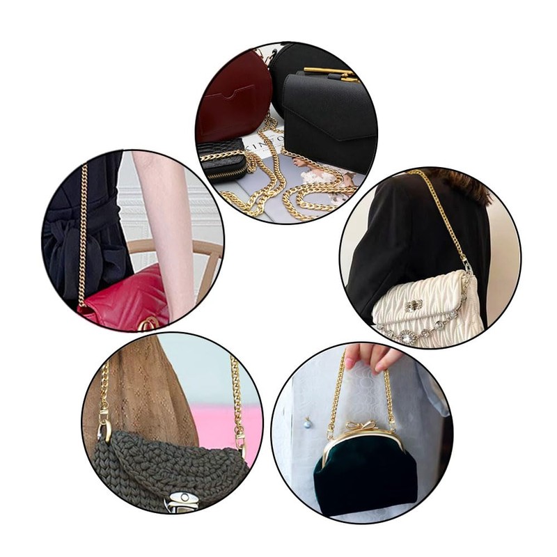Zasiene Shoulder Bag Handbag Replacement Chain 4 Pieces Bag Chain